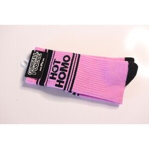 NTW Gumball Poodle Pink Black Hot Homo Novelty Funny Socks Unisex Ribbed Gym